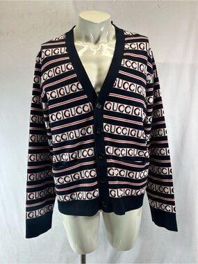 GUCCI Logo Cotton Cardigan